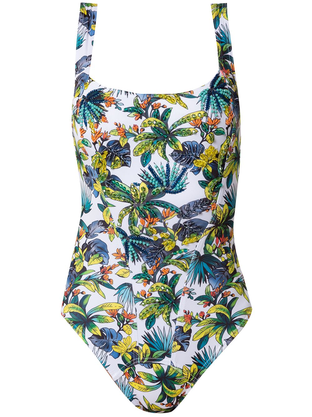 Amir Slama printed swimsuit - White von Amir Slama