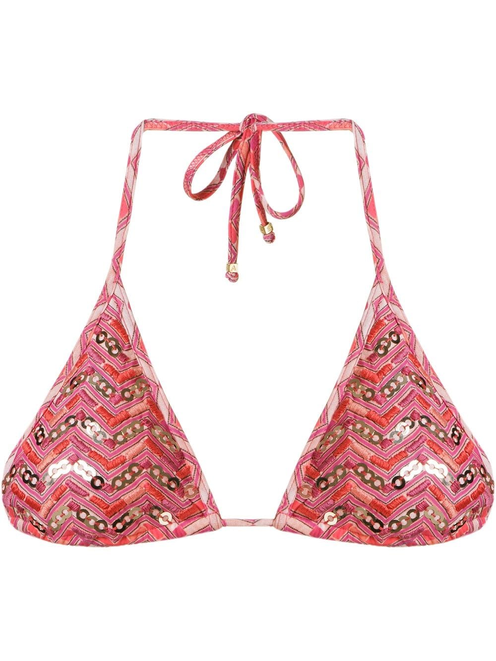 Amir Slama printed triangle bikini top - Pink von Amir Slama