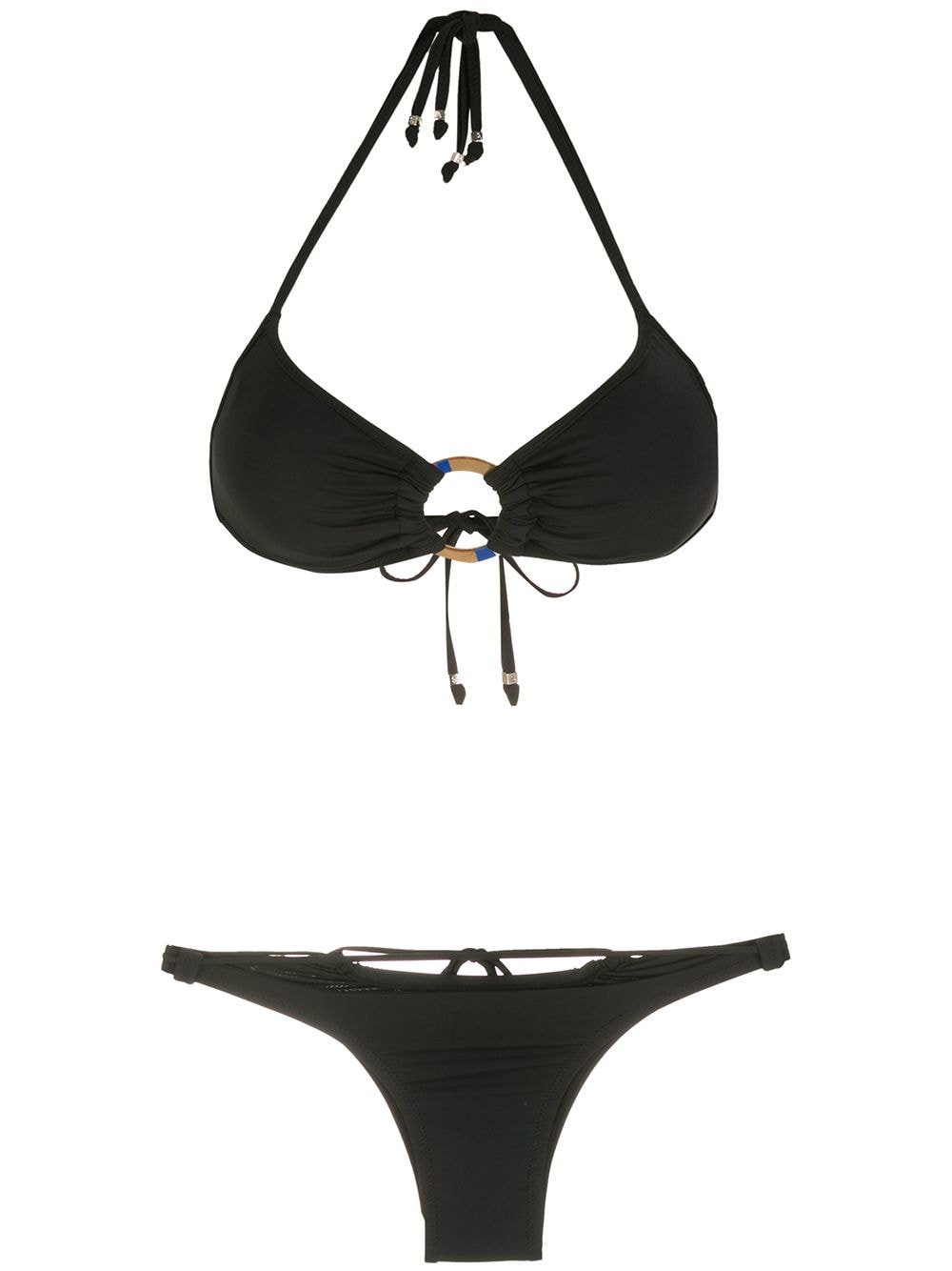 Amir Slama ring-detail bikini set - Black von Amir Slama