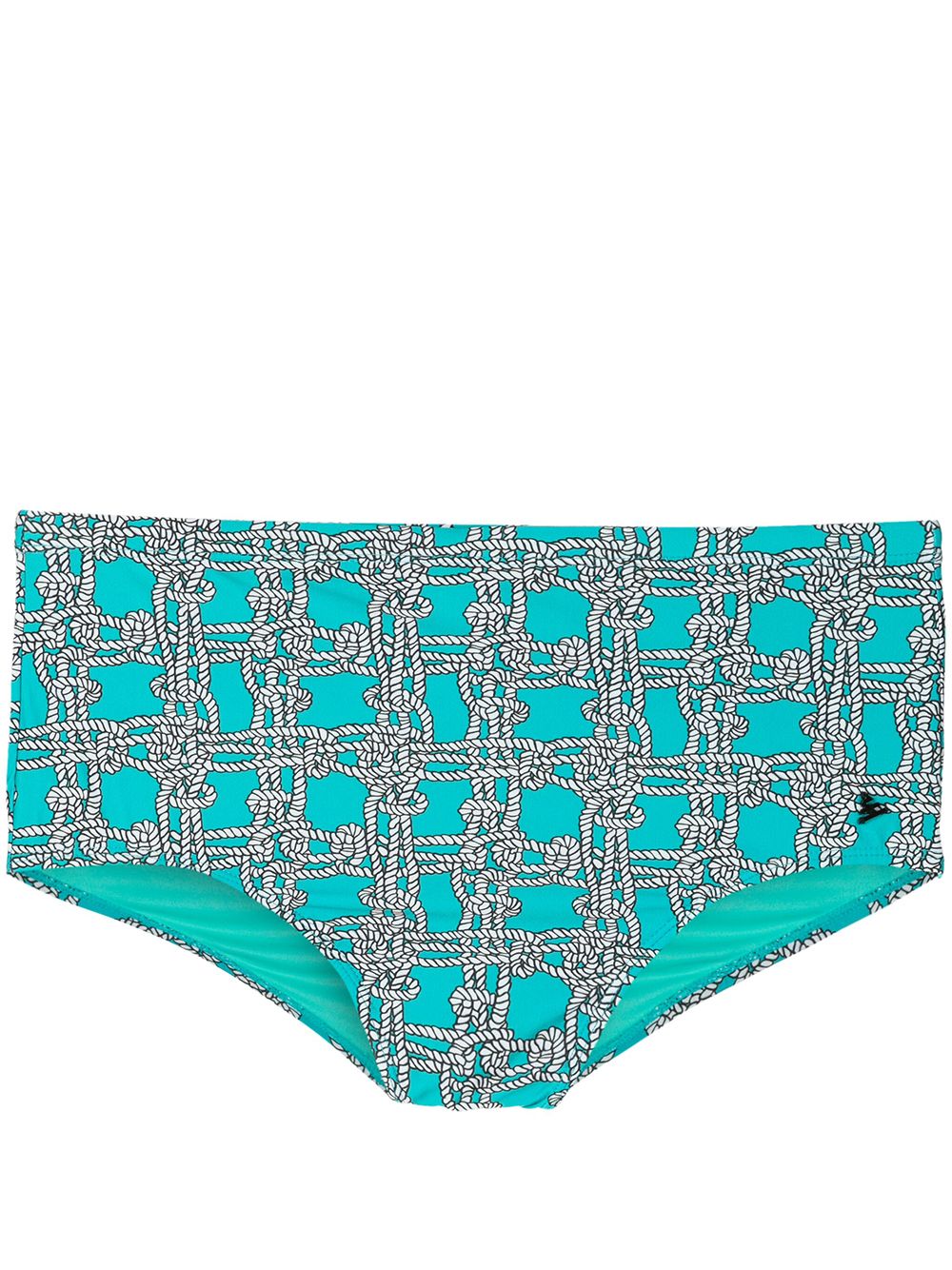 Amir Slama rope-print swim shorts - Blue von Amir Slama