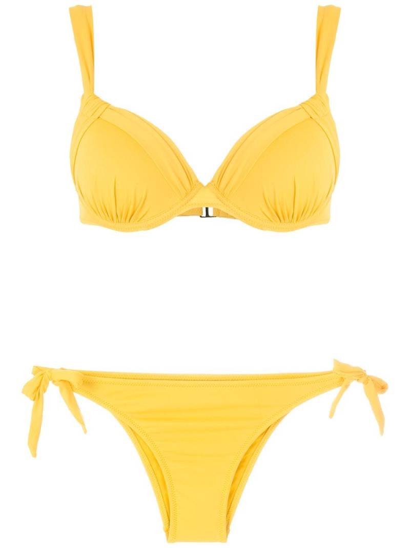 Amir Slama ruched detail bikini set - Yellow von Amir Slama