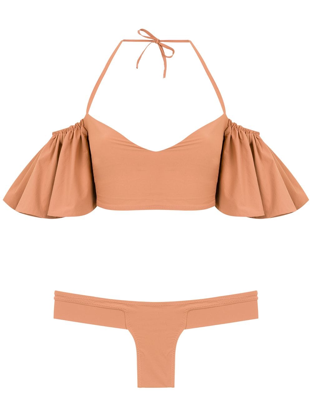 Amir Slama ruffled bikini set - Neutrals von Amir Slama