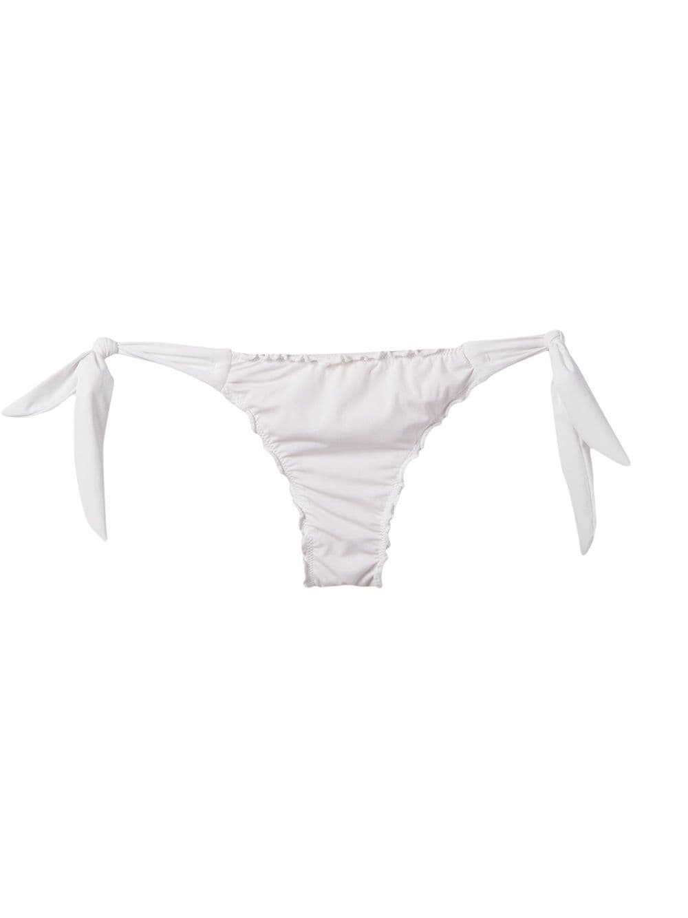 Amir Slama ruffled trim bikini bottom - White von Amir Slama