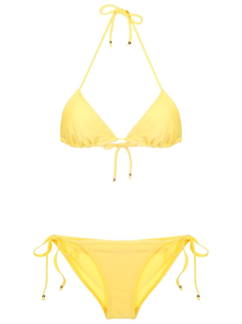 Amir Slama self-tie triangle bikini - Yellow von Amir Slama