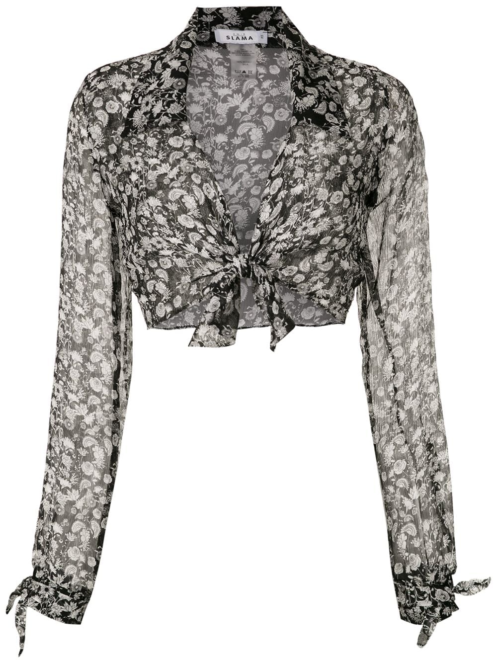 Amir Slama silk Margarida shirt - Black von Amir Slama