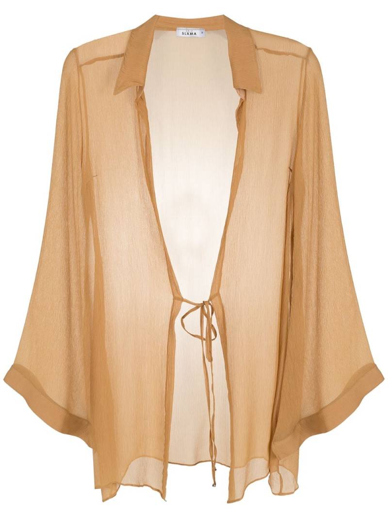 Amir Slama silk beach dress - Brown von Amir Slama