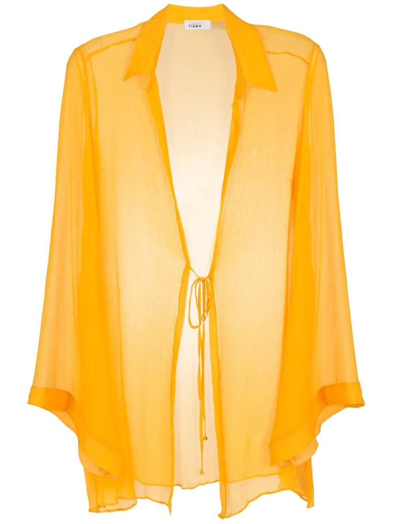 Amir Slama silk beach dress - Yellow von Amir Slama