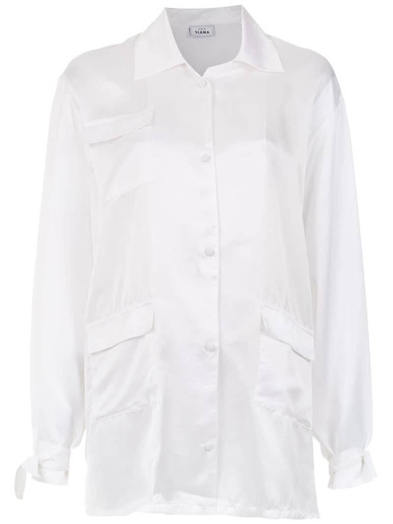 Amir Slama silk oversized shirt - White von Amir Slama