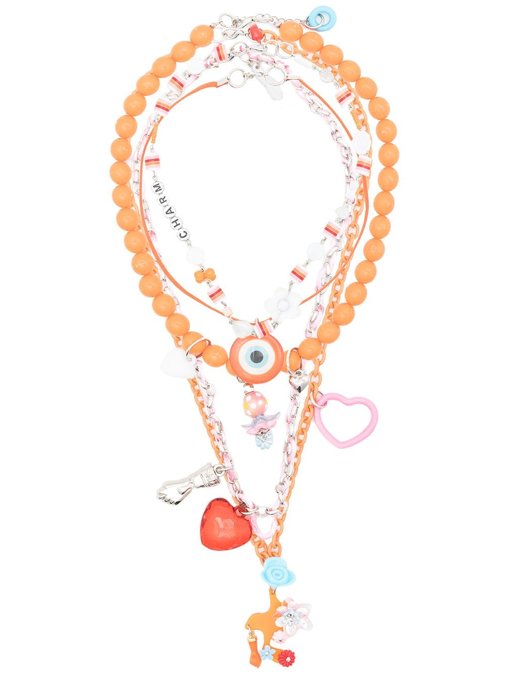 Amir Slama six-strand charm necklace - Orange von Amir Slama