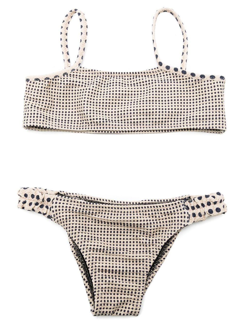Amir Slama spot-print textured bikini set - Neutrals von Amir Slama