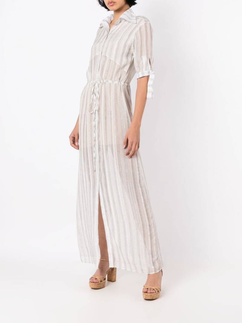 Amir Slama stripe-print maxi dress - White von Amir Slama
