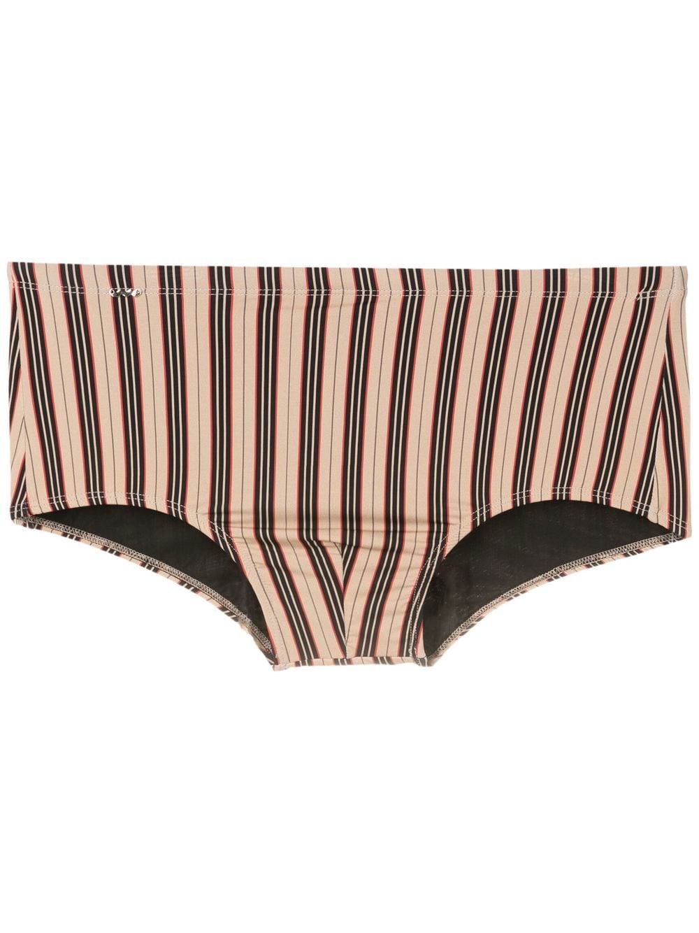 Amir Slama stripe-print swimming trunks - Brown von Amir Slama