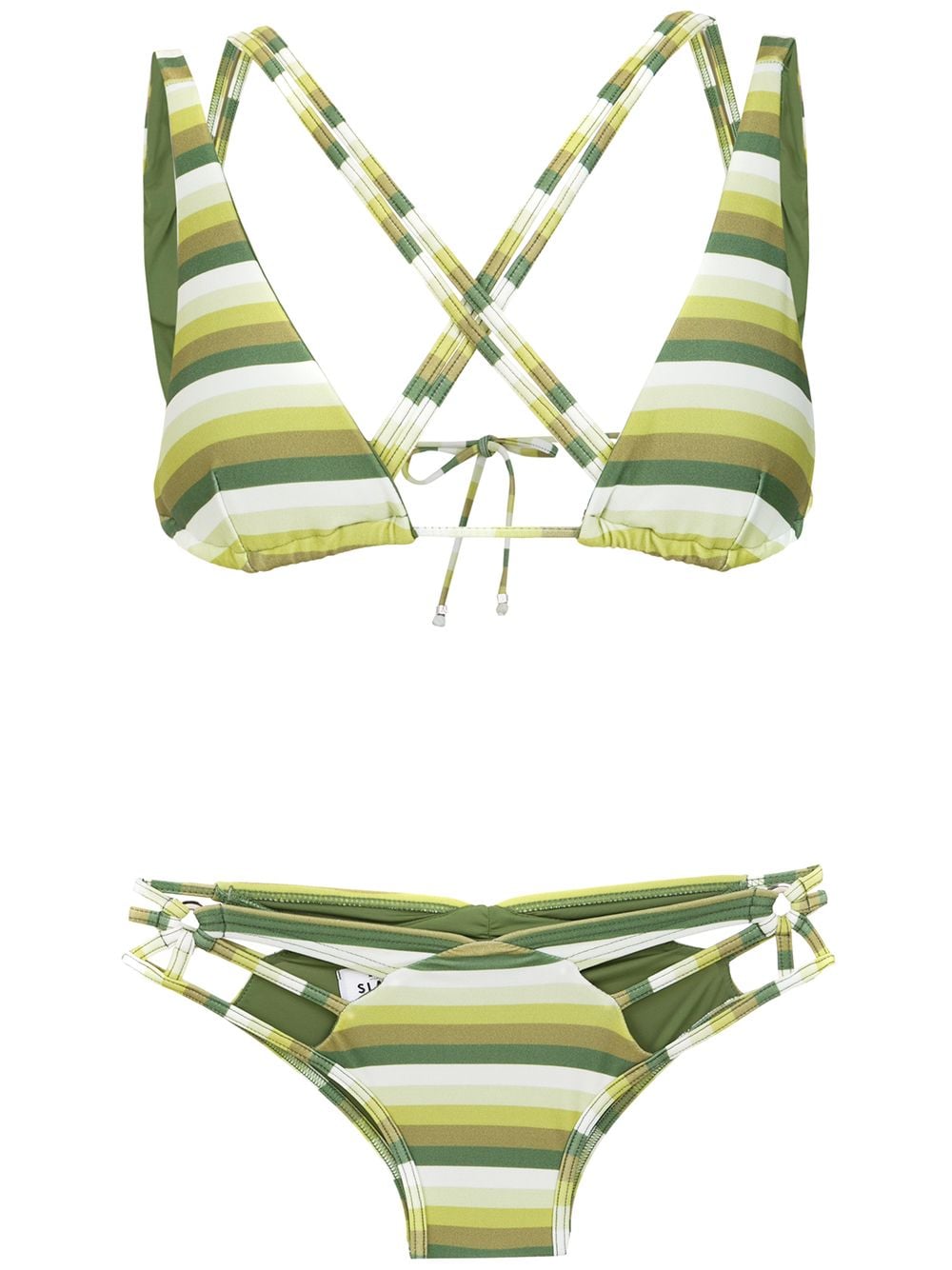 Amir Slama striped bikini - Green von Amir Slama