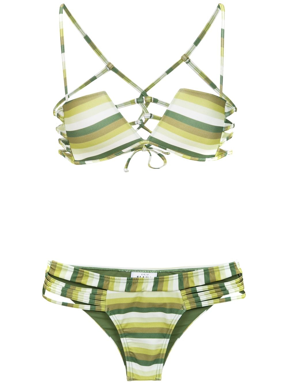Amir Slama striped bikini - Green von Amir Slama
