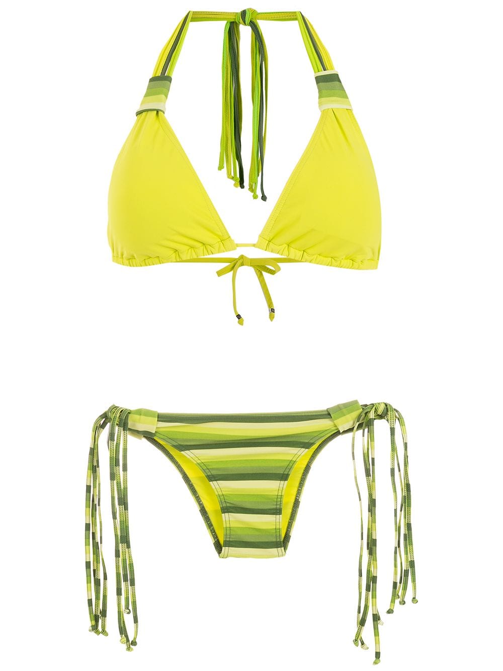 Amir Slama striped bikini set - Green von Amir Slama