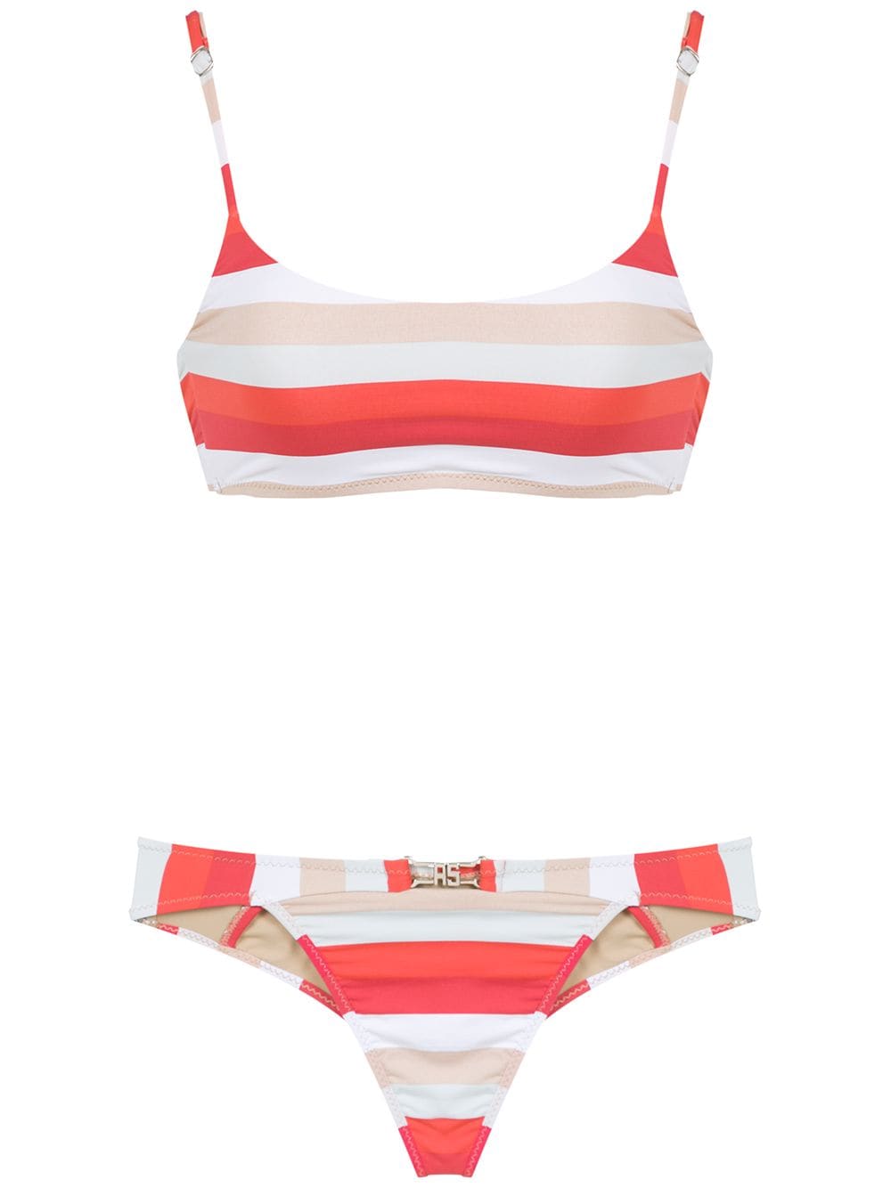 Amir Slama striped bikini set - Red von Amir Slama