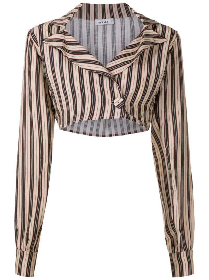 Amir Slama striped cropped blouse - Multicolour von Amir Slama