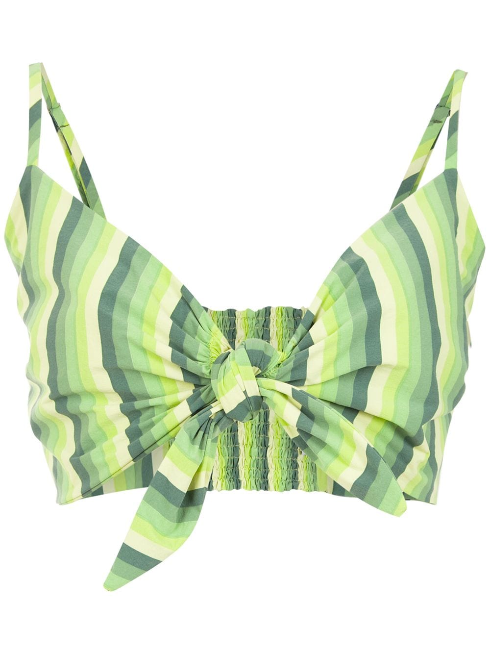 Amir Slama striped cropped top - Green von Amir Slama