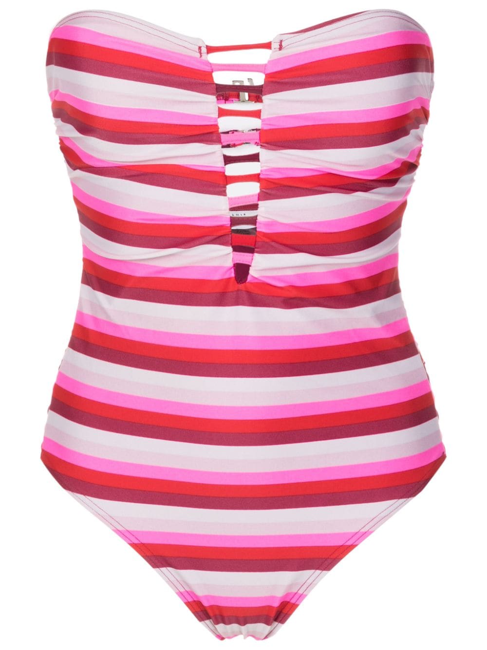Amir Slama striped cut-out strapless swimsuit - Pink von Amir Slama