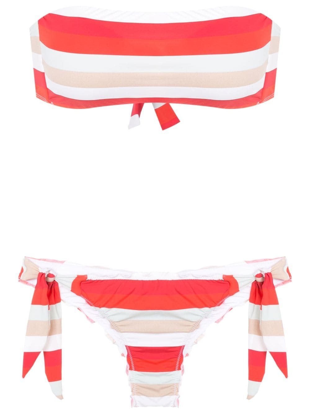 Amir Slama striped detachable-straps bikini set - Red von Amir Slama