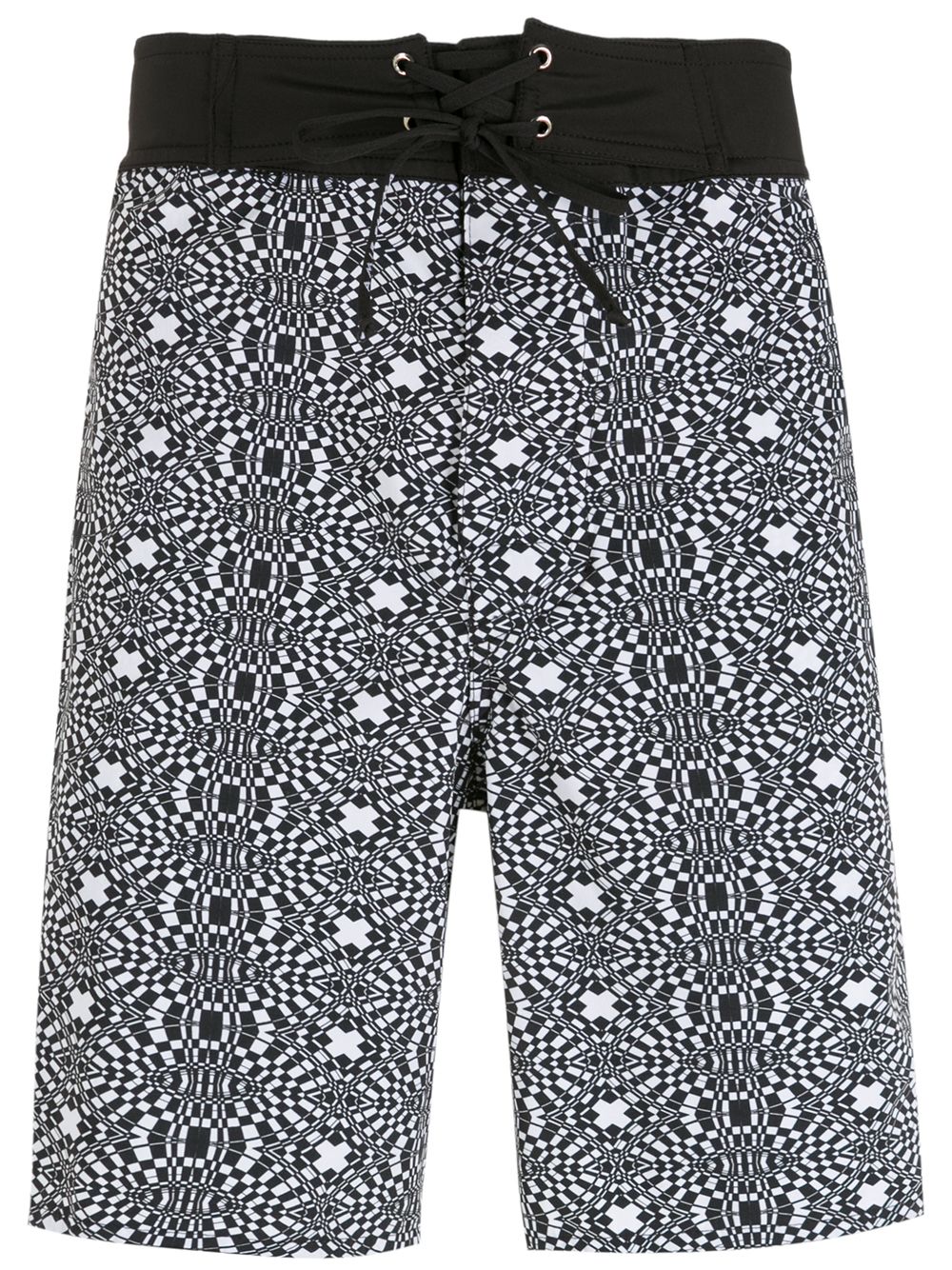 Amir Slama striped geometric print shorts - Black von Amir Slama