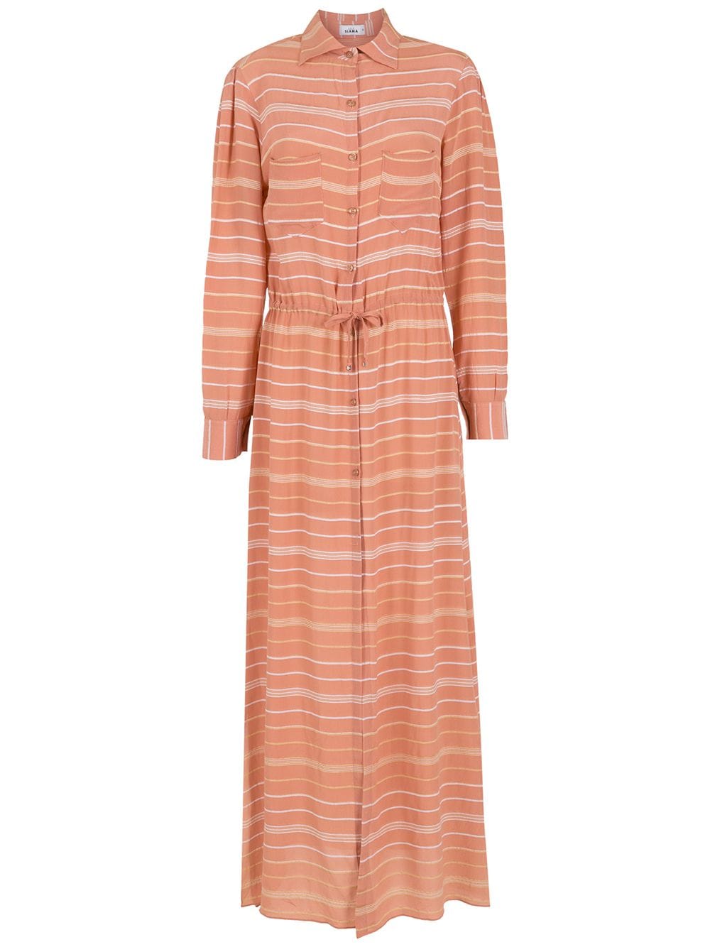 Amir Slama striped silk dress - Pink von Amir Slama