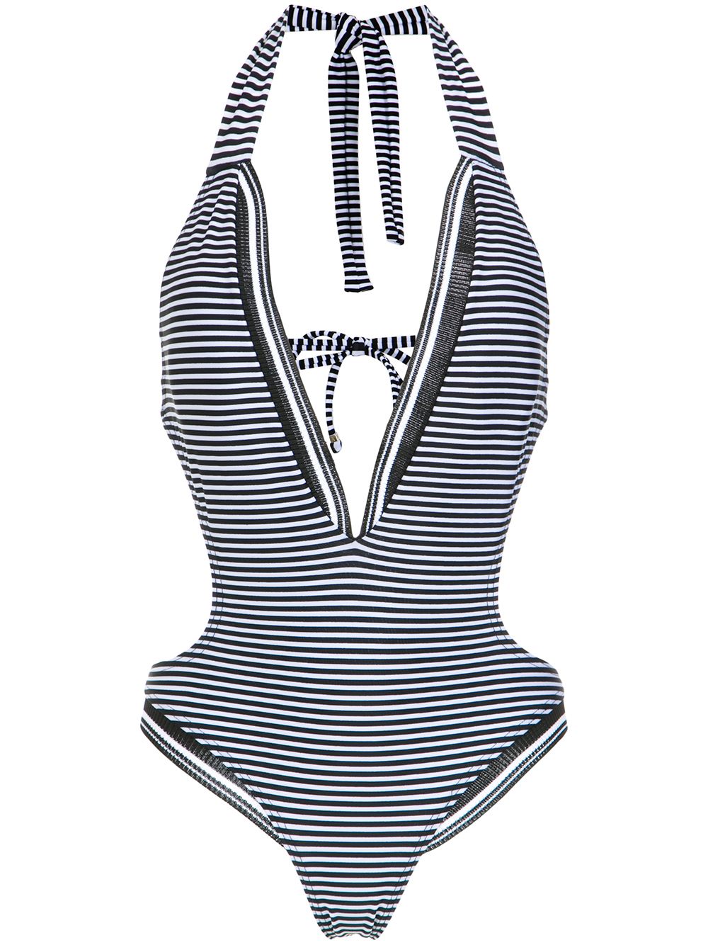 Amir Slama striped swimsuit - Black von Amir Slama