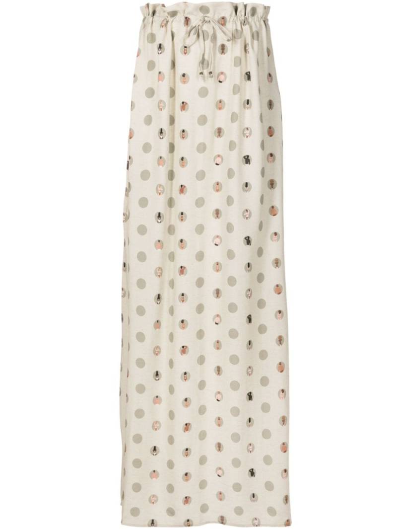 Amir Slama swimmer polka-dot maxi skirt - Neutrals von Amir Slama