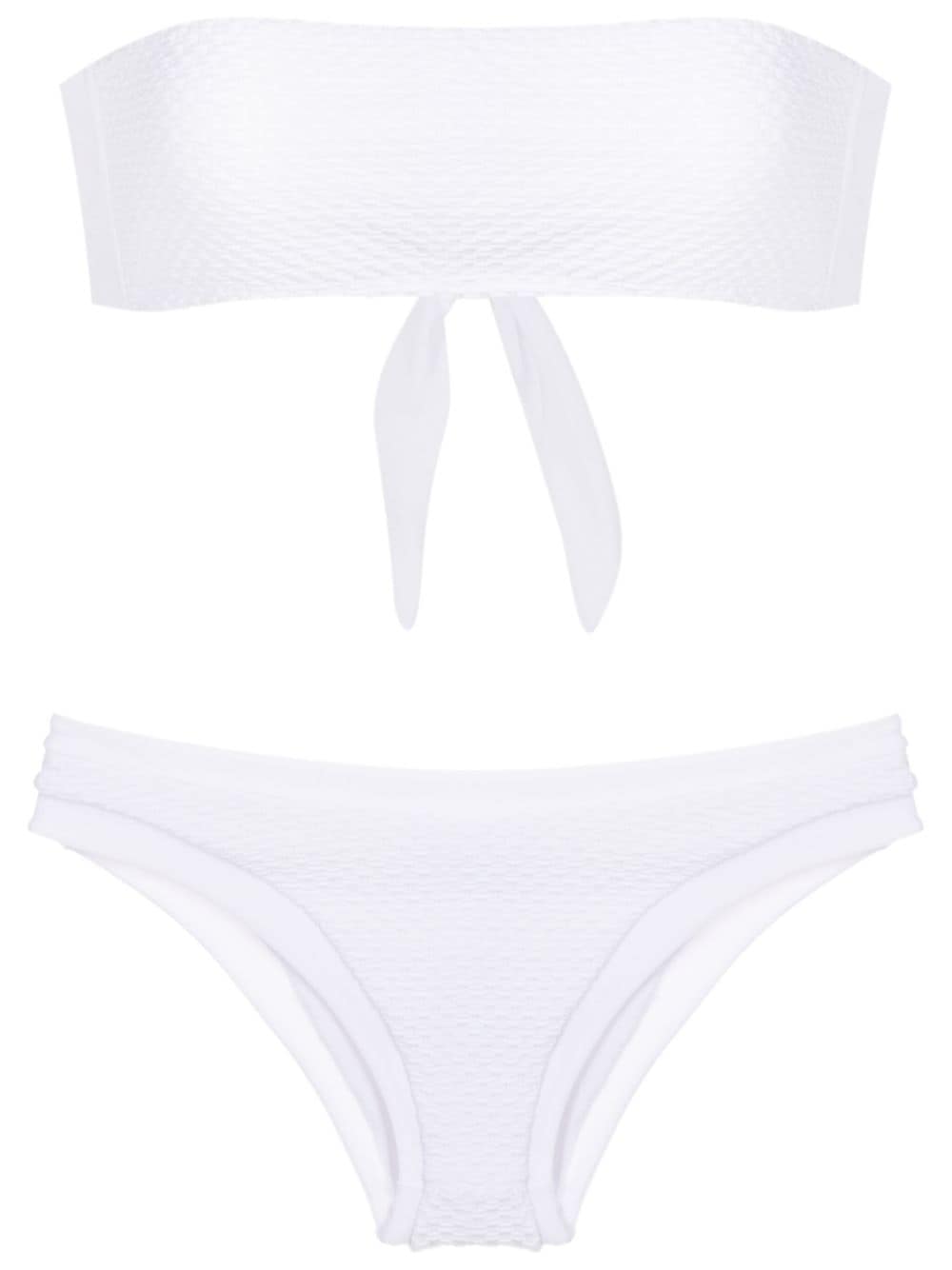 Amir Slama textured bandeau bikini - White von Amir Slama