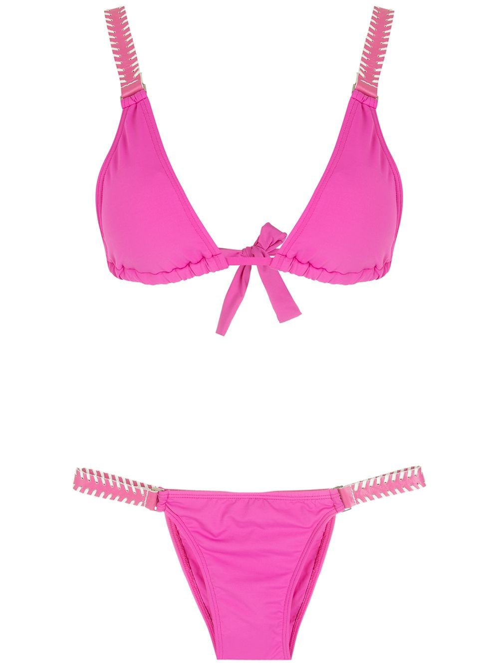 Amir Slama tie-fastening triangle bikini set - Pink von Amir Slama