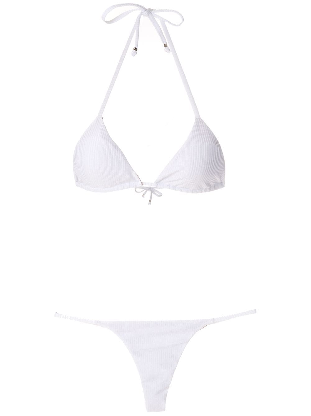 Amir Slama triangle top bikini set - White von Amir Slama