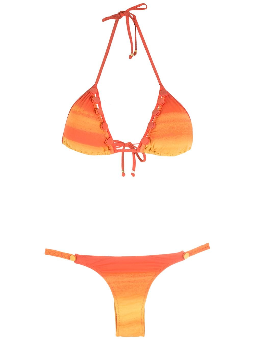 Amir Slama triangle ombré bikini set - Orange von Amir Slama