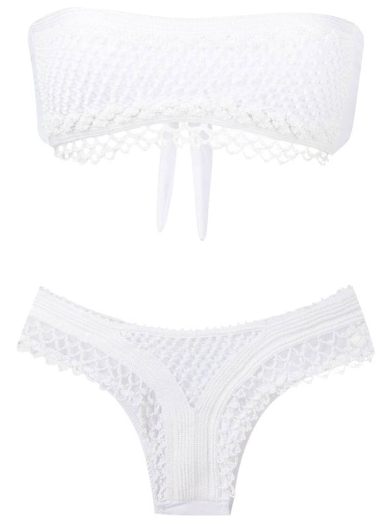 Amir Slama tricot-knit bikini set - White von Amir Slama