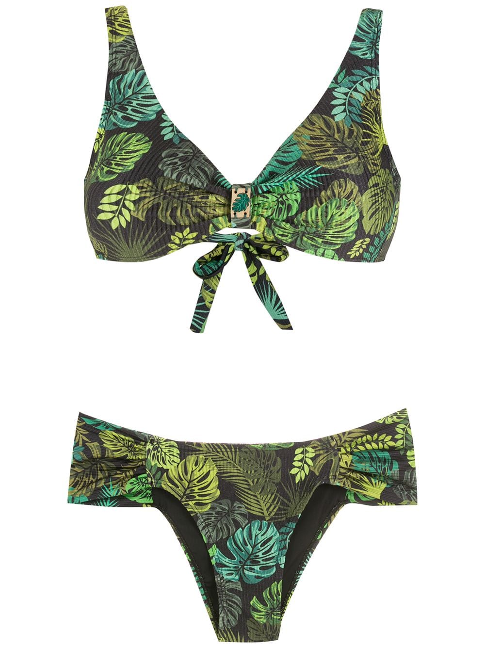 Amir Slama tropical print bikini - Green von Amir Slama
