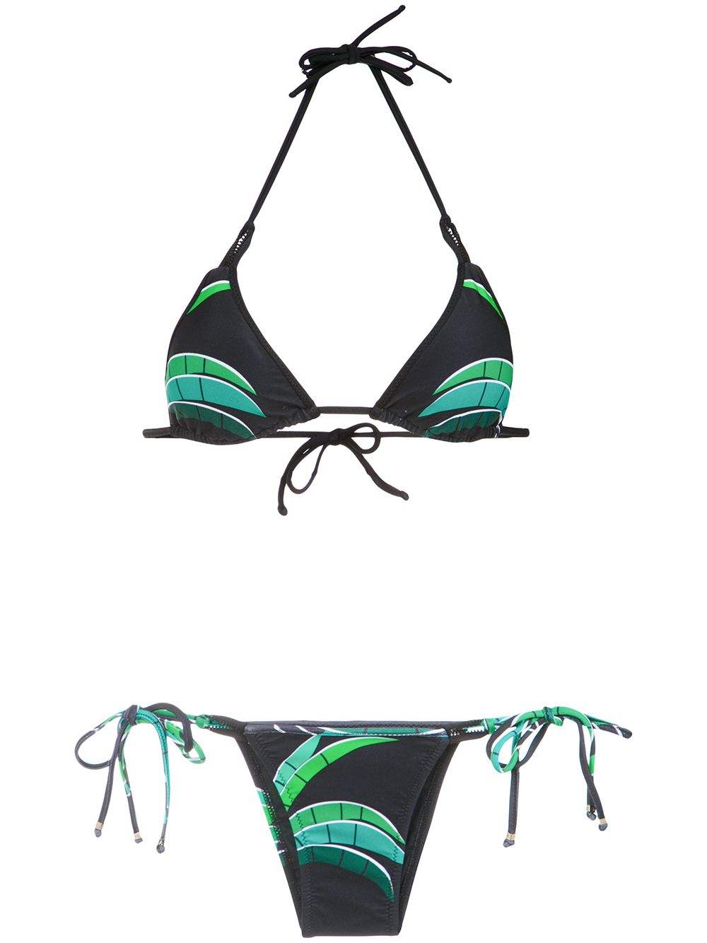 Amir Slama tropical print bikini set - Black von Amir Slama