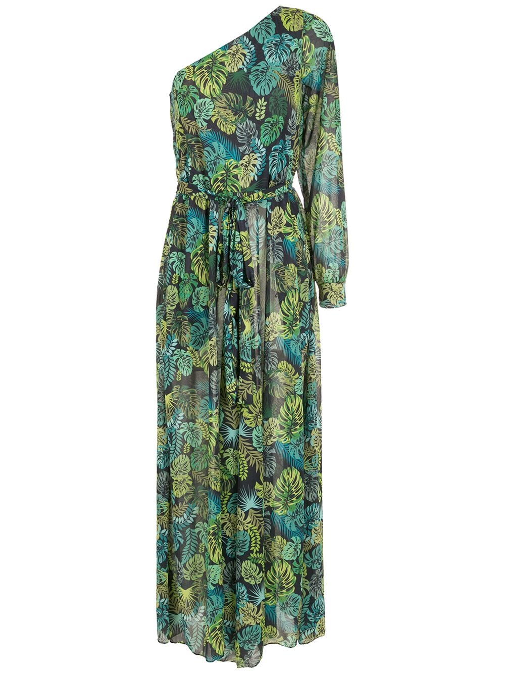 Amir Slama tropical print one shoulder jumpsuit - Green von Amir Slama