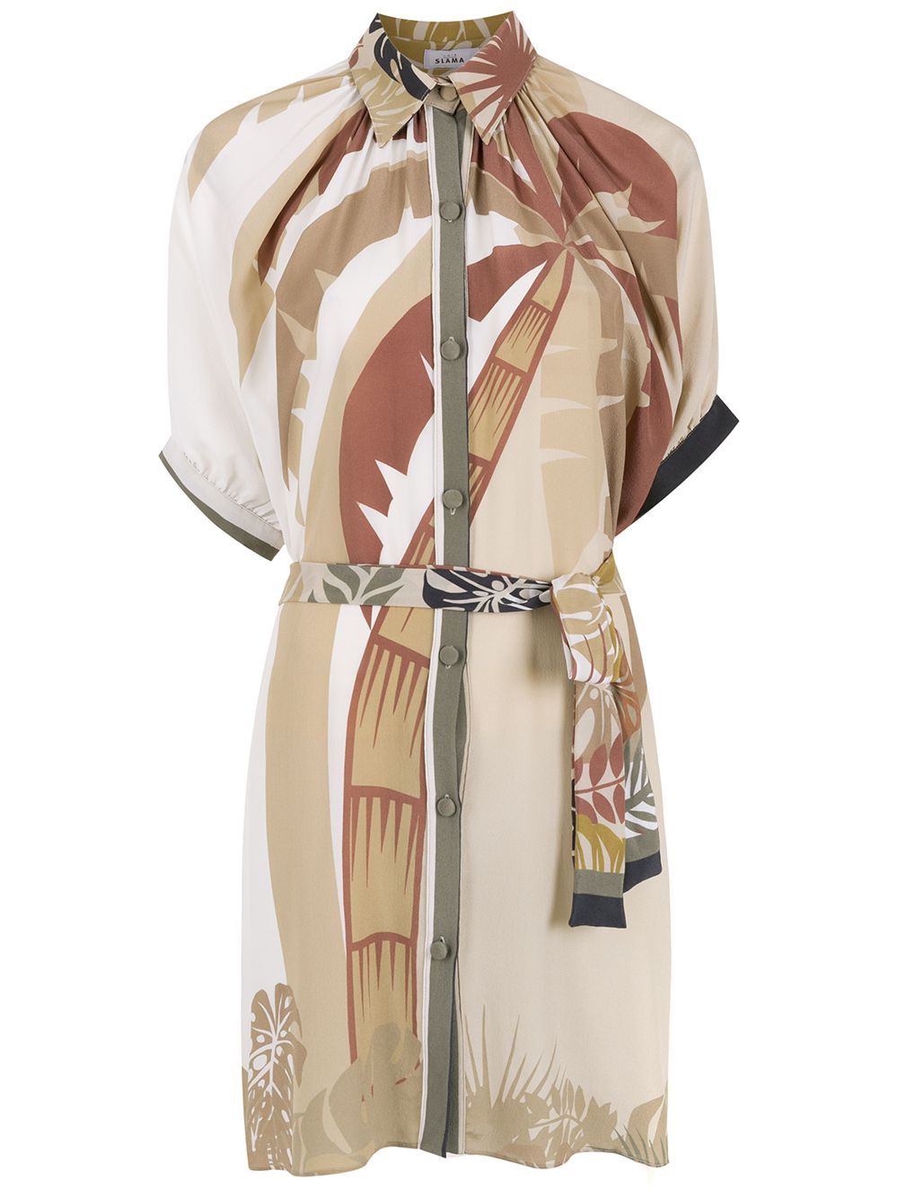 Amir Slama tropical print shirt dress - Neutrals von Amir Slama