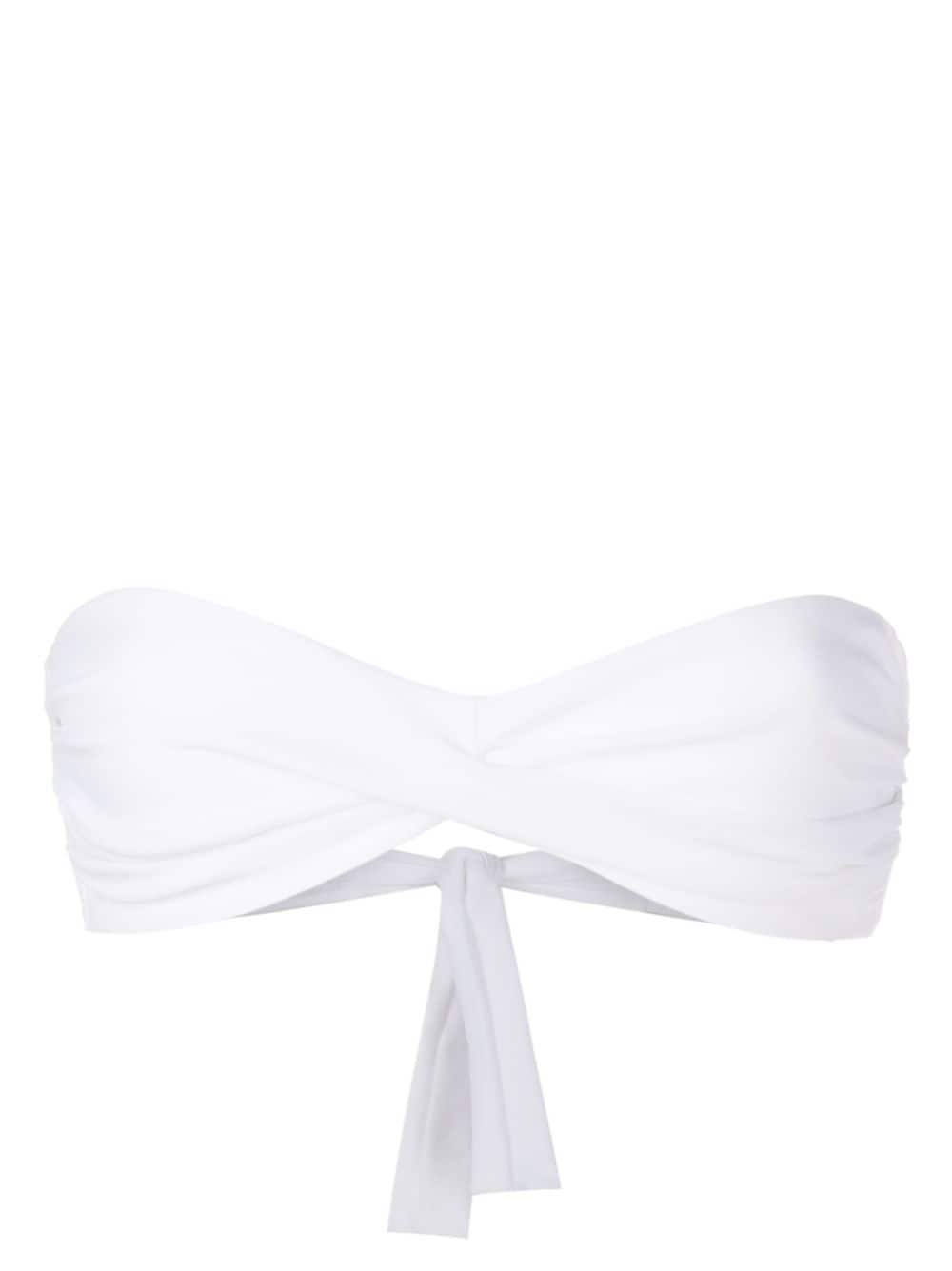 Amir Slama twist-detail bikini top - White von Amir Slama