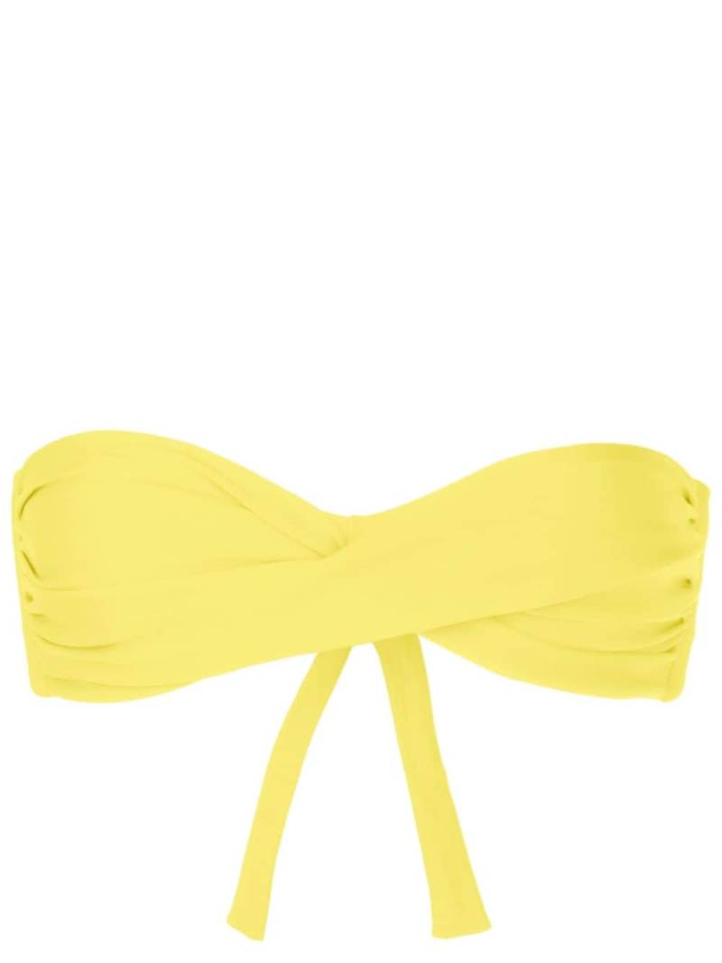 Amir Slama twist-detail bikini top - Yellow von Amir Slama