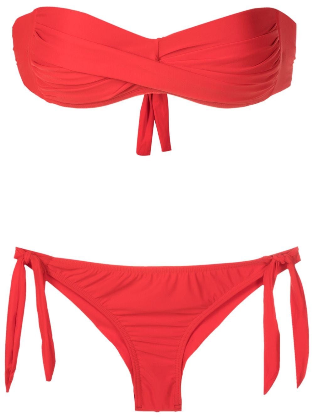 Amir Slama twist-detail strapless bikini - Red von Amir Slama