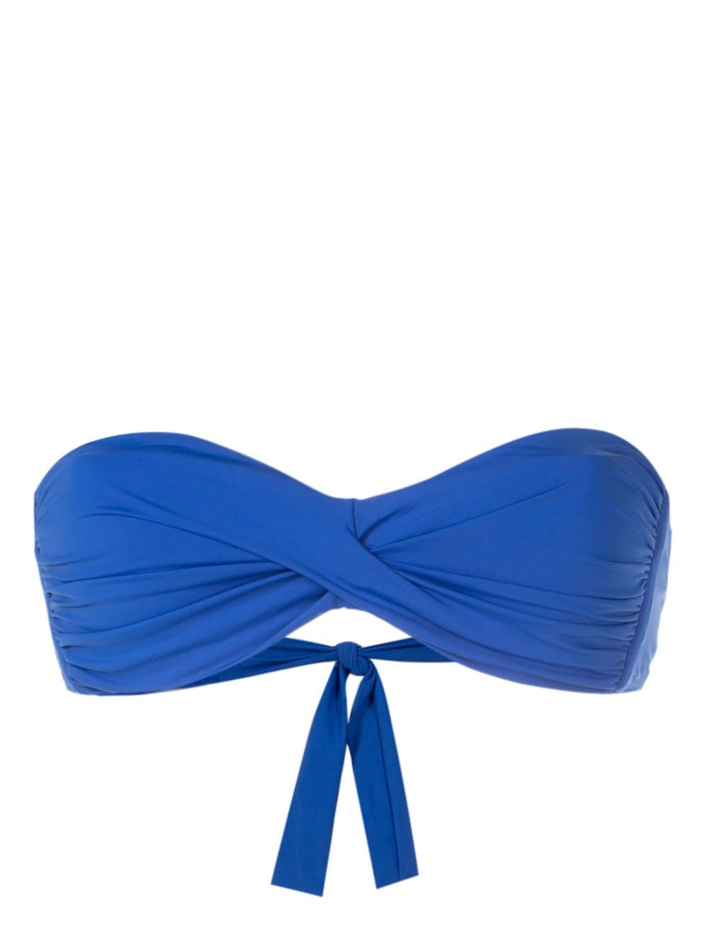Amir Slama twist-detail strapless bikini top - Blue von Amir Slama