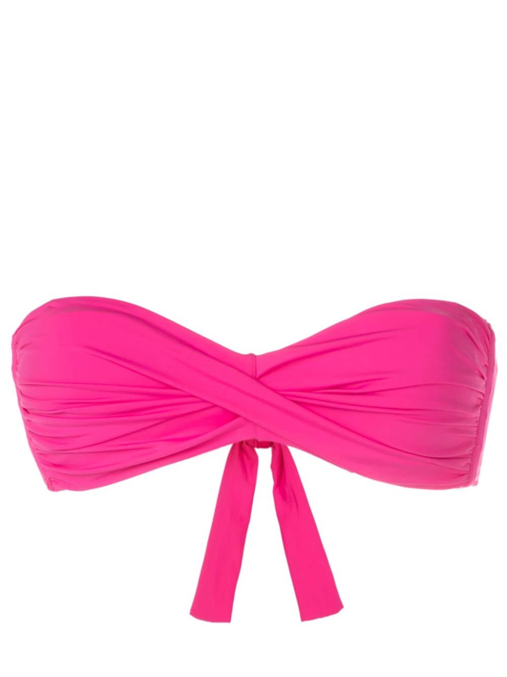 Amir Slama twist-detail strapless bikini top - Pink von Amir Slama