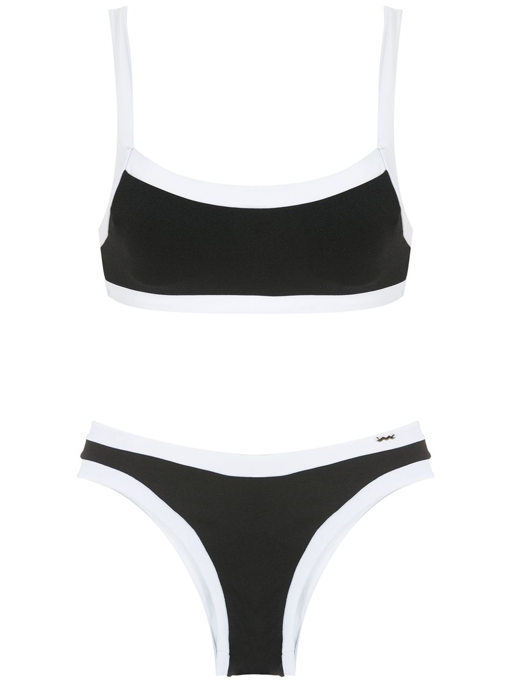 Amir Slama two-tone bikini set - Black von Amir Slama