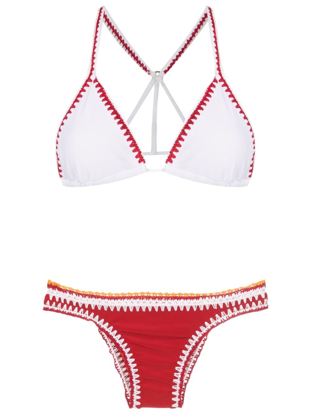Amir Slama two-tone design bikini set - Red von Amir Slama