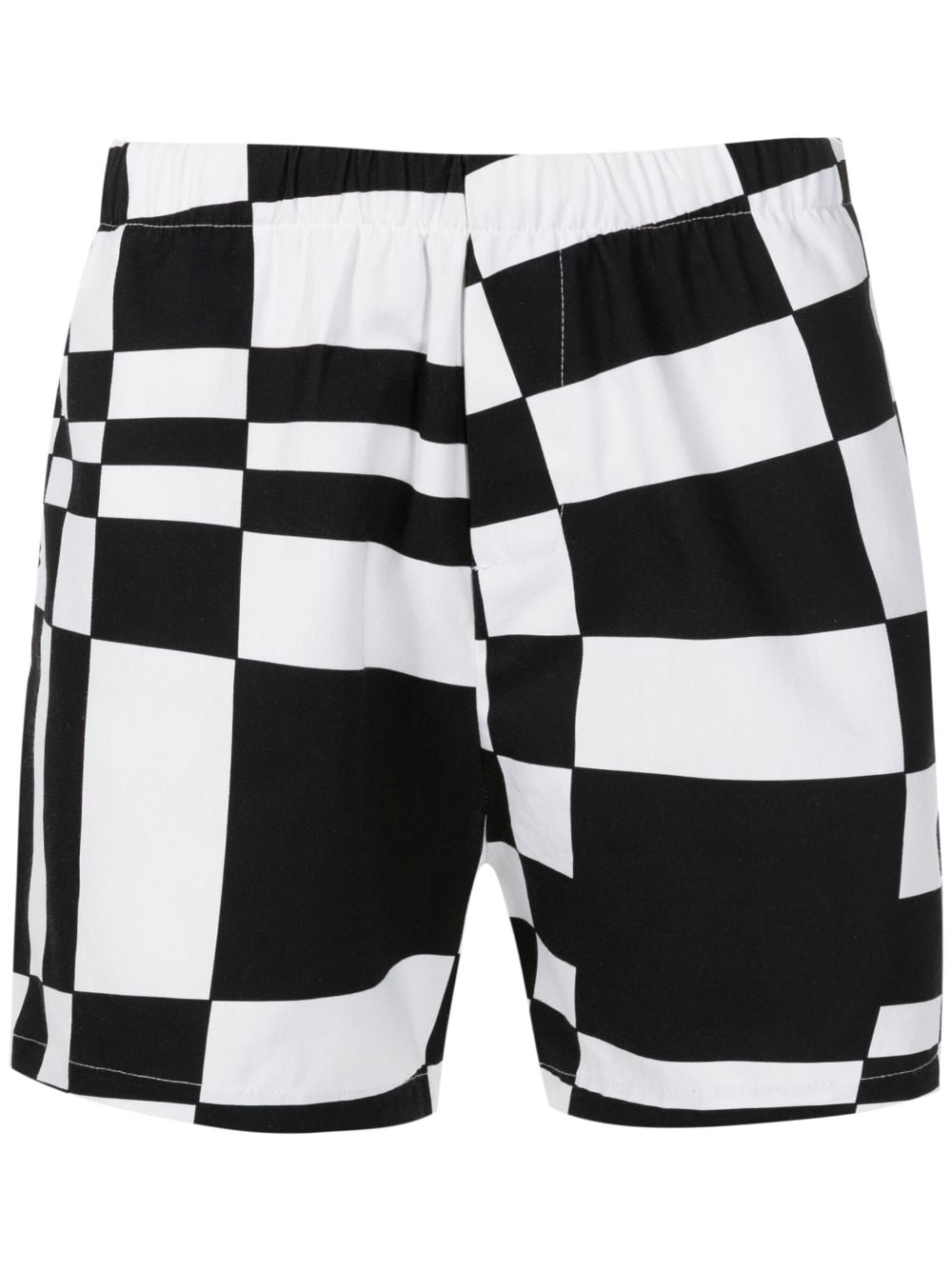 Amir Slama two-tone graphic-print shorts - Black von Amir Slama