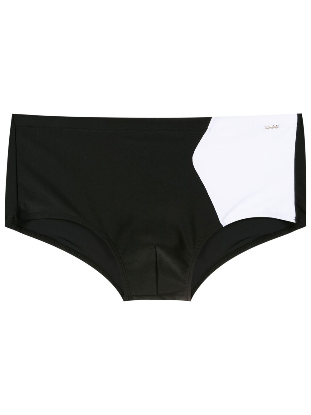 Amir Slama two-tone slip-on swim shorts - Black von Amir Slama