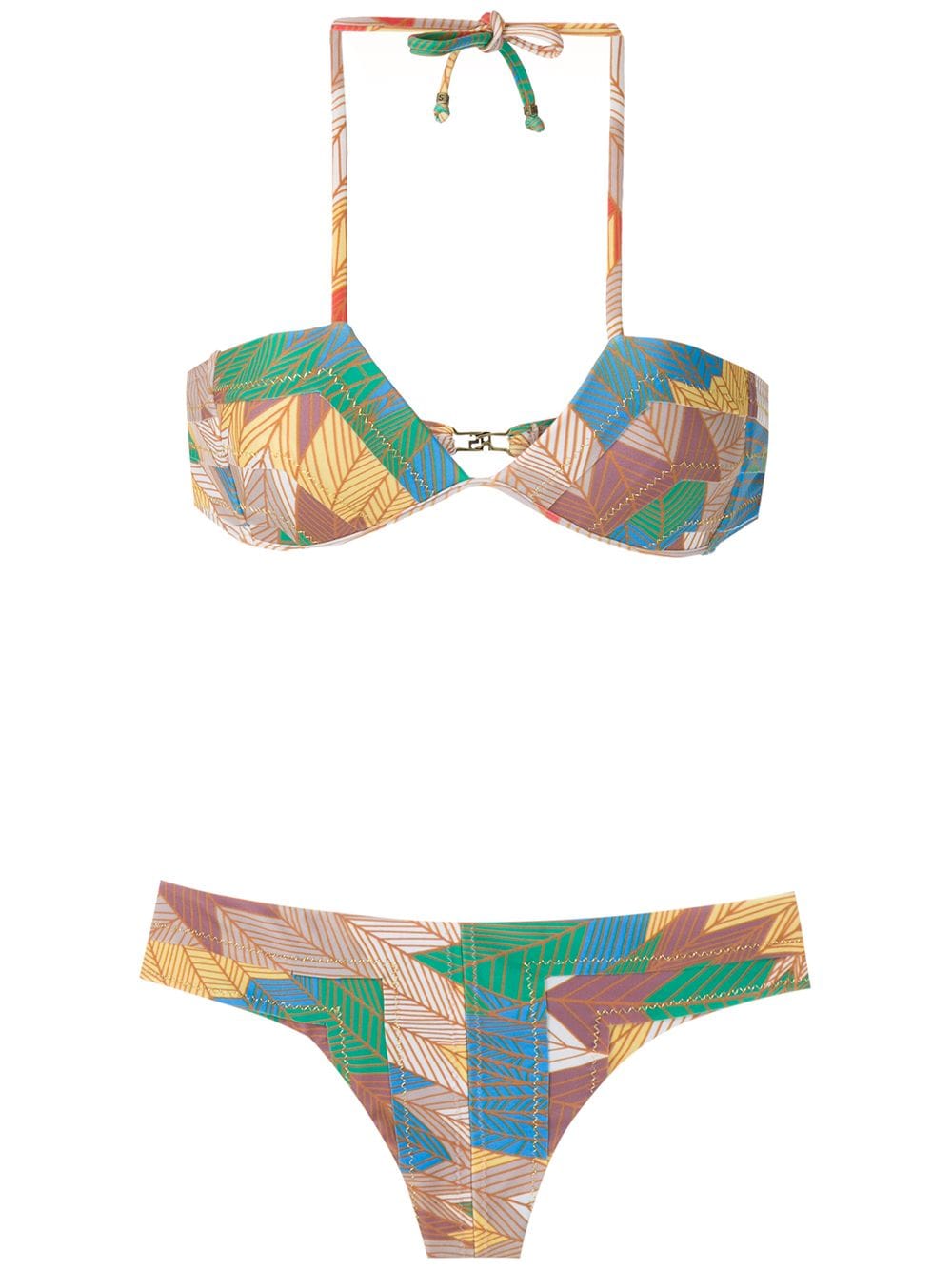 Amir Slama v-neck bikini set - Multicolour von Amir Slama