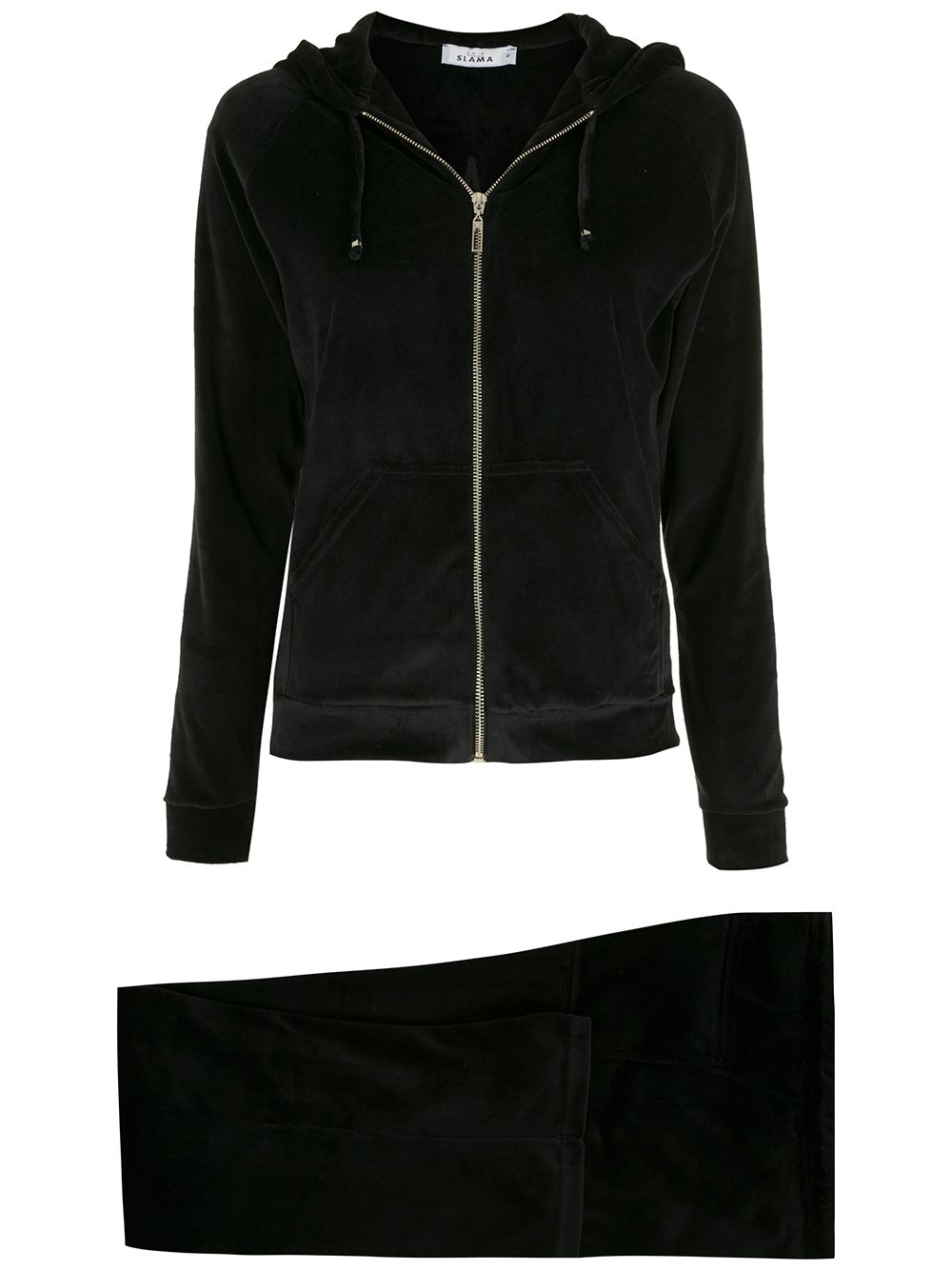 Amir Slama velour zip-up tracksuit - Black von Amir Slama