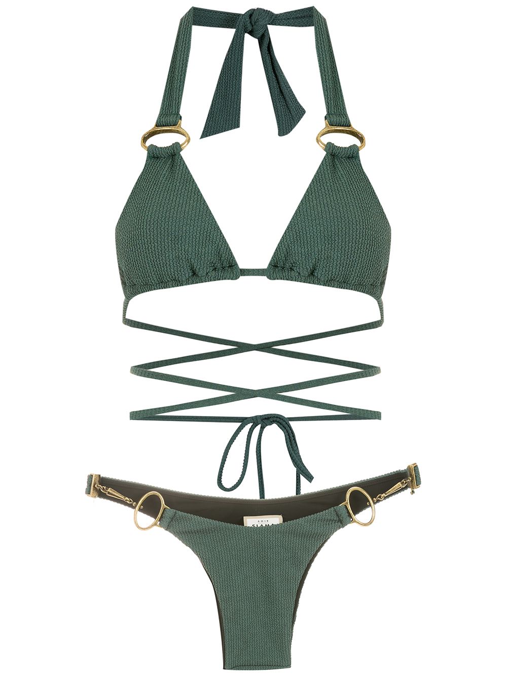 Amir Slama wrap-around bikini set - Green von Amir Slama