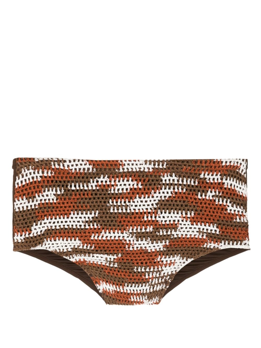 Amir Slama x Mahaslama abstract-pattern crochet swim shorts - Brown von Amir Slama